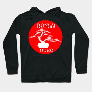 Lettering 'BONSAI HERO' with bonsai tree Hoodie